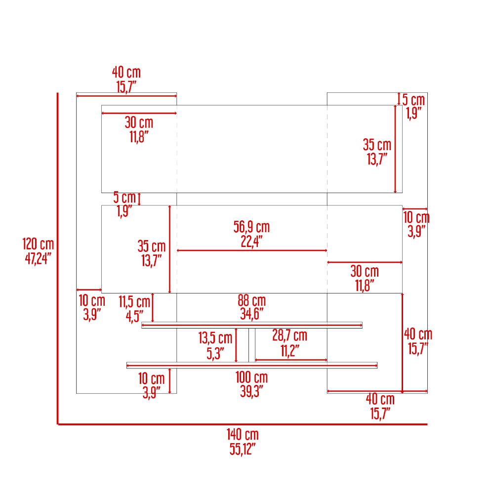 Panel de Tv Elton, Wengue, con Espacio Para Televisor de Hasta 60 Pulgadas (vista 8)