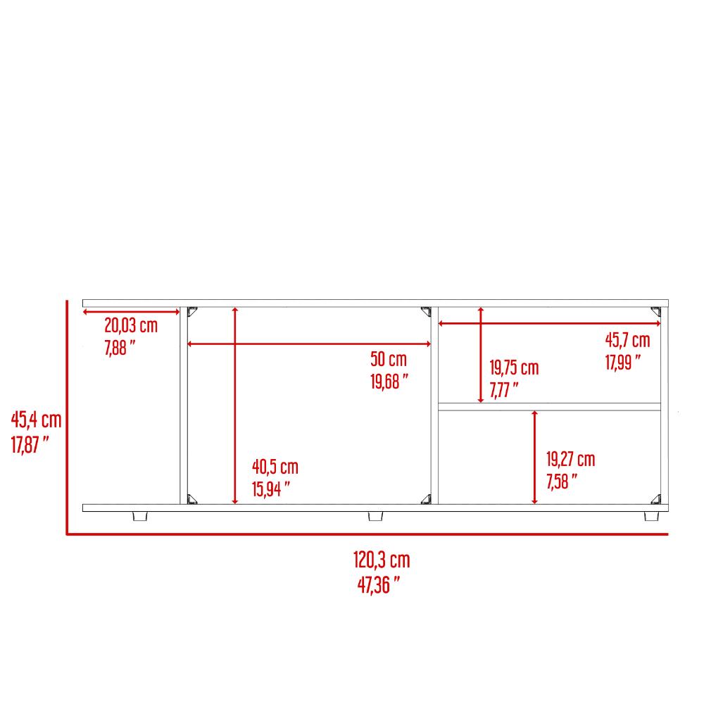 Mesa para TV Wood, Nogal, Para Televisor Hasta 50 Pulgadas