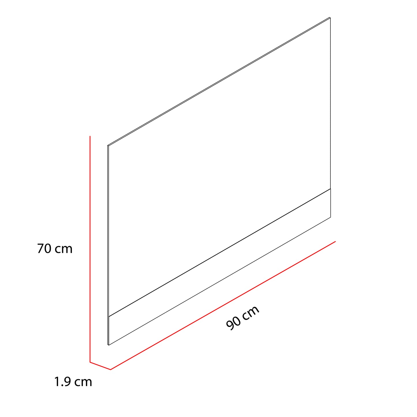 Espejo Palermo, con forma rectangular