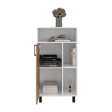 Archivador Bryce, Blanco Duqueza y Fresno Europeo, con una puerta abatible