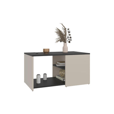 Mesa Centro, Beige Y Negro