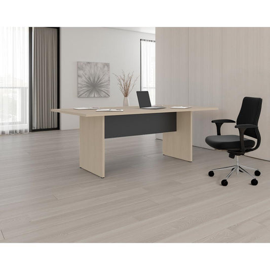 Mesa De Reunion Rectangular M 200 Home Office, Negro Soft y Cartagena