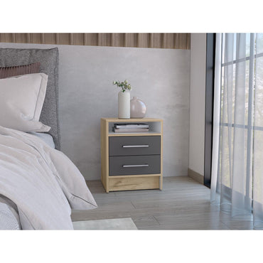 Velador Dos Cajones FM 019B, Beige