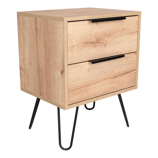 Velador Dos Cajones, FM Furniture 004C, Cafe Claro