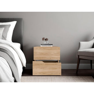 Mesa de Noche Bonnie, Fresno Europeo y Blancco Duqueza