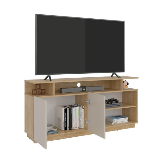 Mesa Para Tv Hope , Fresno Europeo y Capri, con espacio para TV de 65"