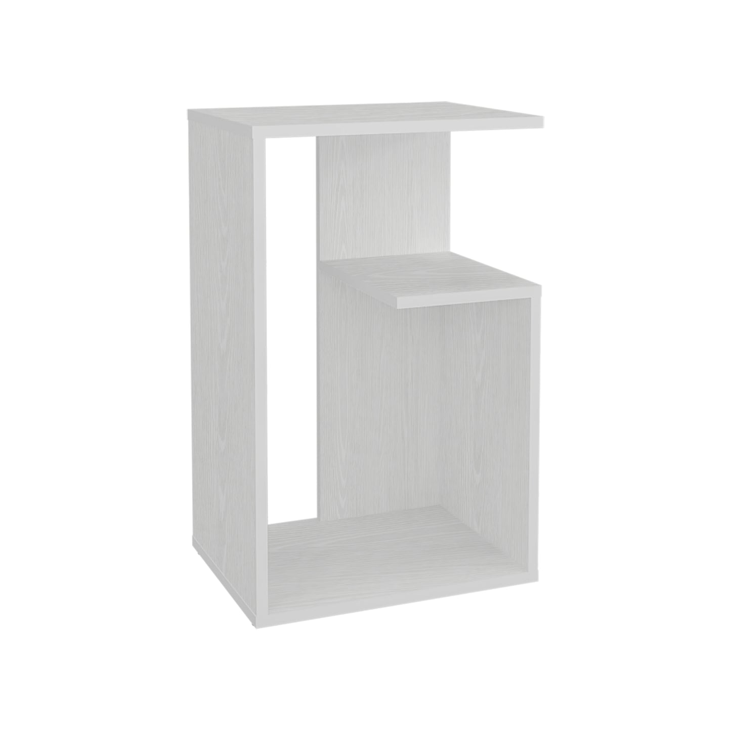 Mesa Lateral Funcional Everett, Color Blanco