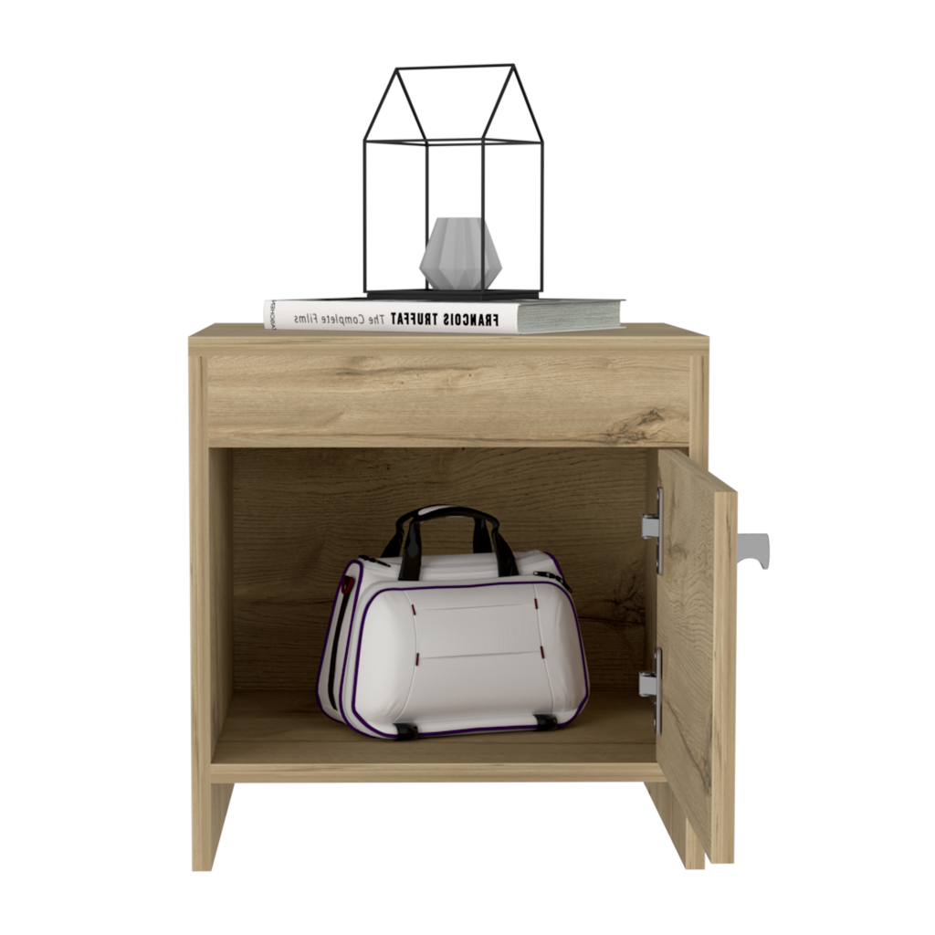 Velador Una Puerta, FM Furniture 026C, Café Claro