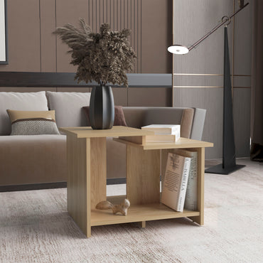 Mesa De Centro Wema 3.0 Eco, Fresno, Con Entrepaño Inferior
