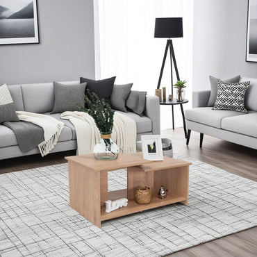 Mesa de Centro Wema, Macadamia, con Amplio Espacio Ideal Para Ubicar Decoraciones