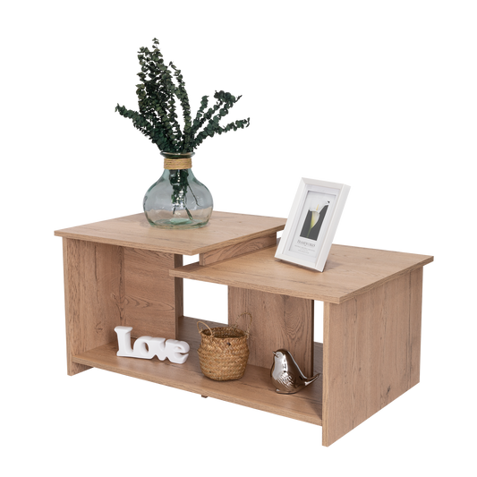 Mesa de Centro Wema, Macadamia, con Amplio Espacio Ideal Para Ubicar Decoraciones