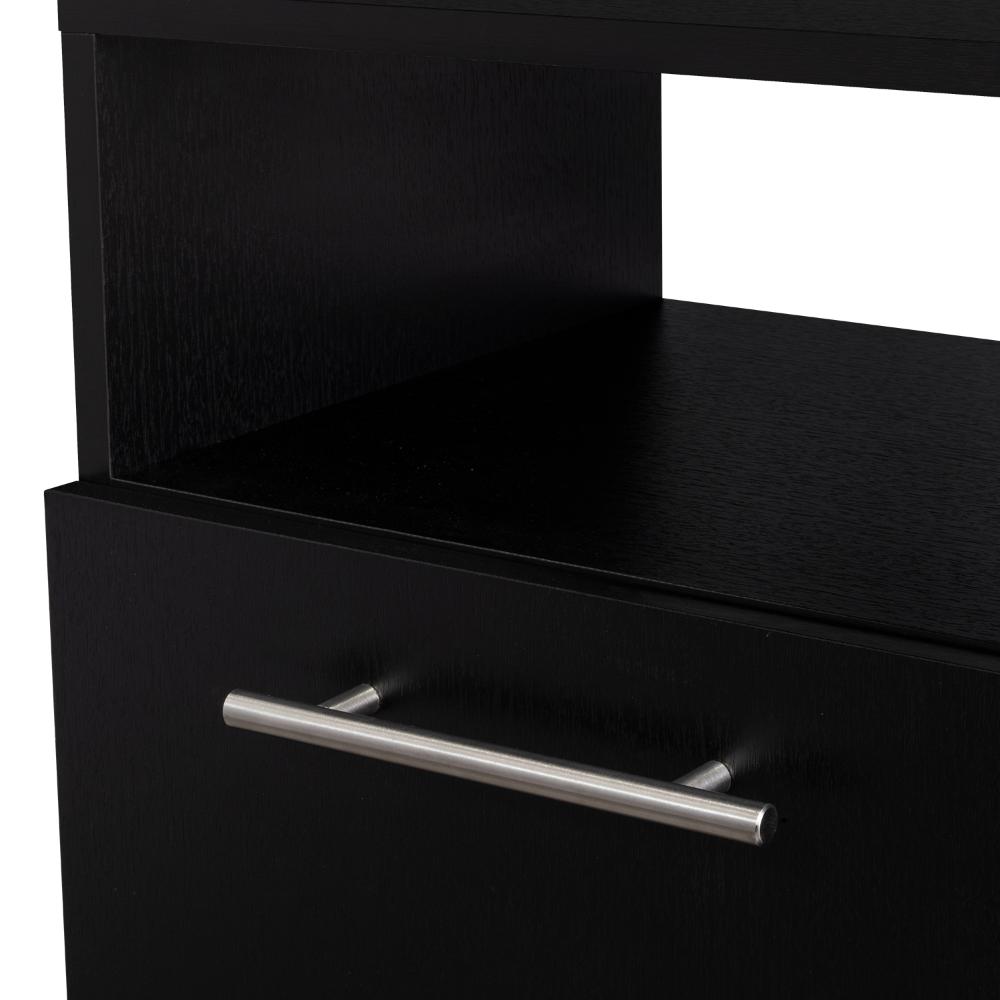 Mesa de Noche Alta Jena, Wengue, con cajon para guardar objetos