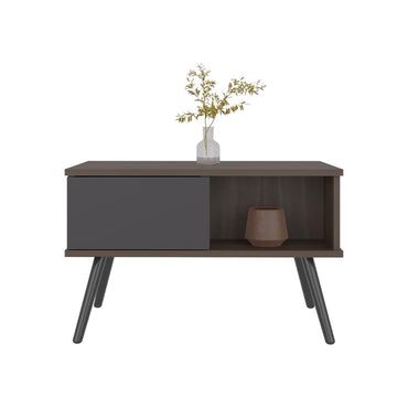 Mesa de Centro Toronto, Milan y Plata Oscuro, con espacio para colocar objetos decorativos