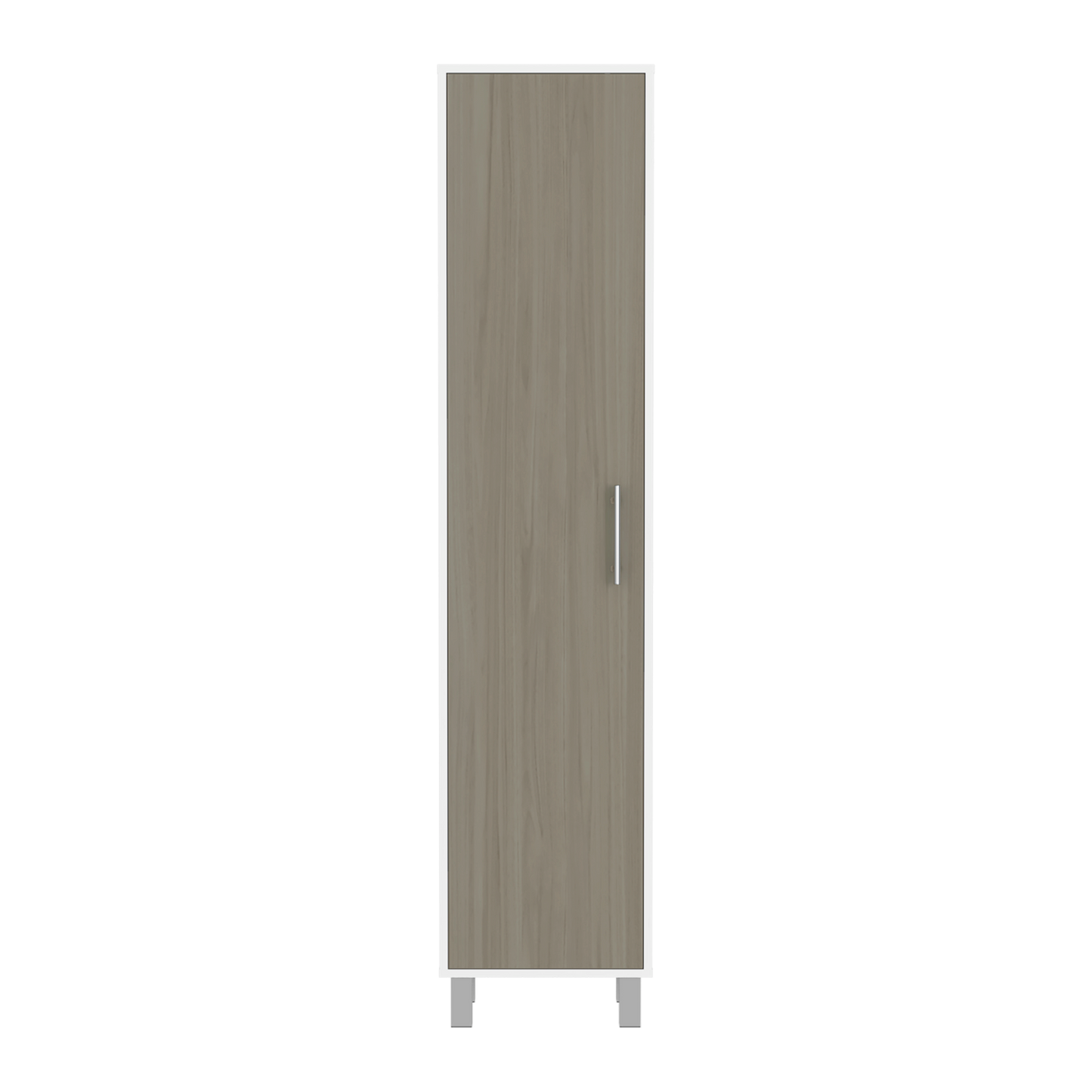 Mueble De Aseo Laska, Con Una  Puerta,  Blanco Y Rovere