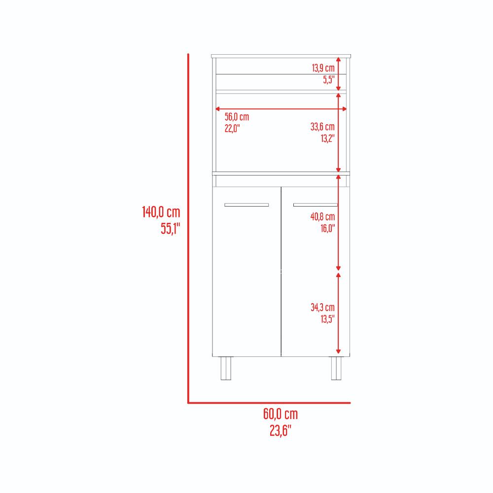 Mueble Microondas Sedona, Blanco Mqz y Fresno Europeo (vista 8)