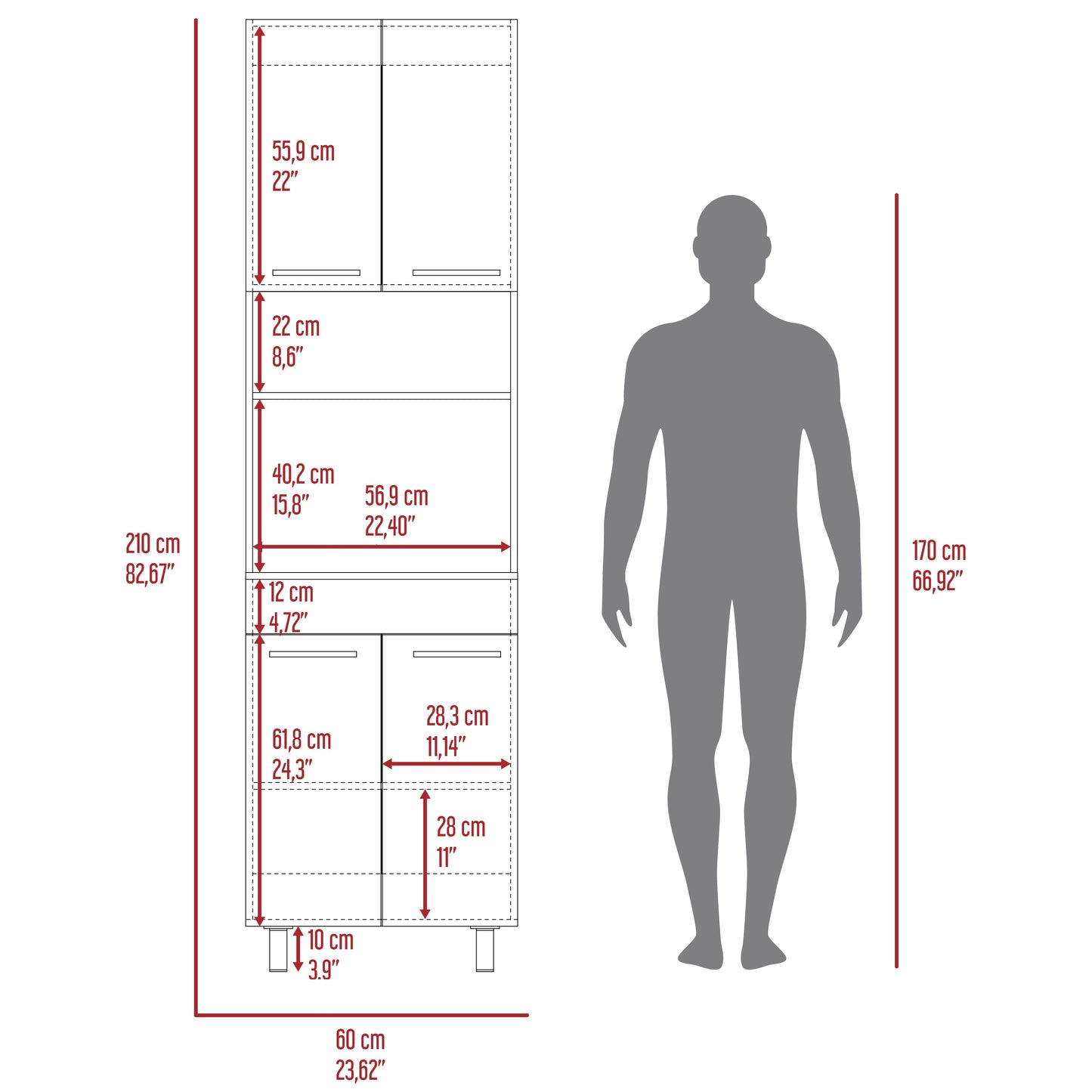Mueble Para Microondas, Café Claro