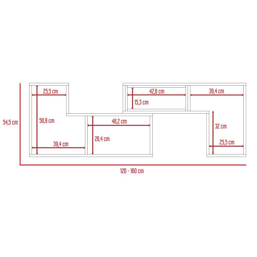 Mesa Para Tv Ascher, Blanco Duqueza, con Espacio Para Televisor de Hasta 50 Pulgadas