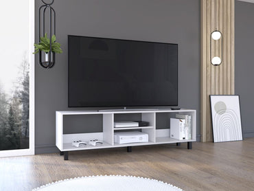 Rack Tv 70" Multiusos, FM Furniture 042B, Blanco