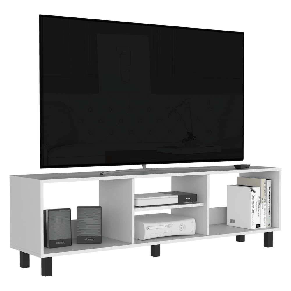 Mesa Para Tv Tunez, Blanco Duqueza, Para Televisor Hasta 70 Pulgadas
