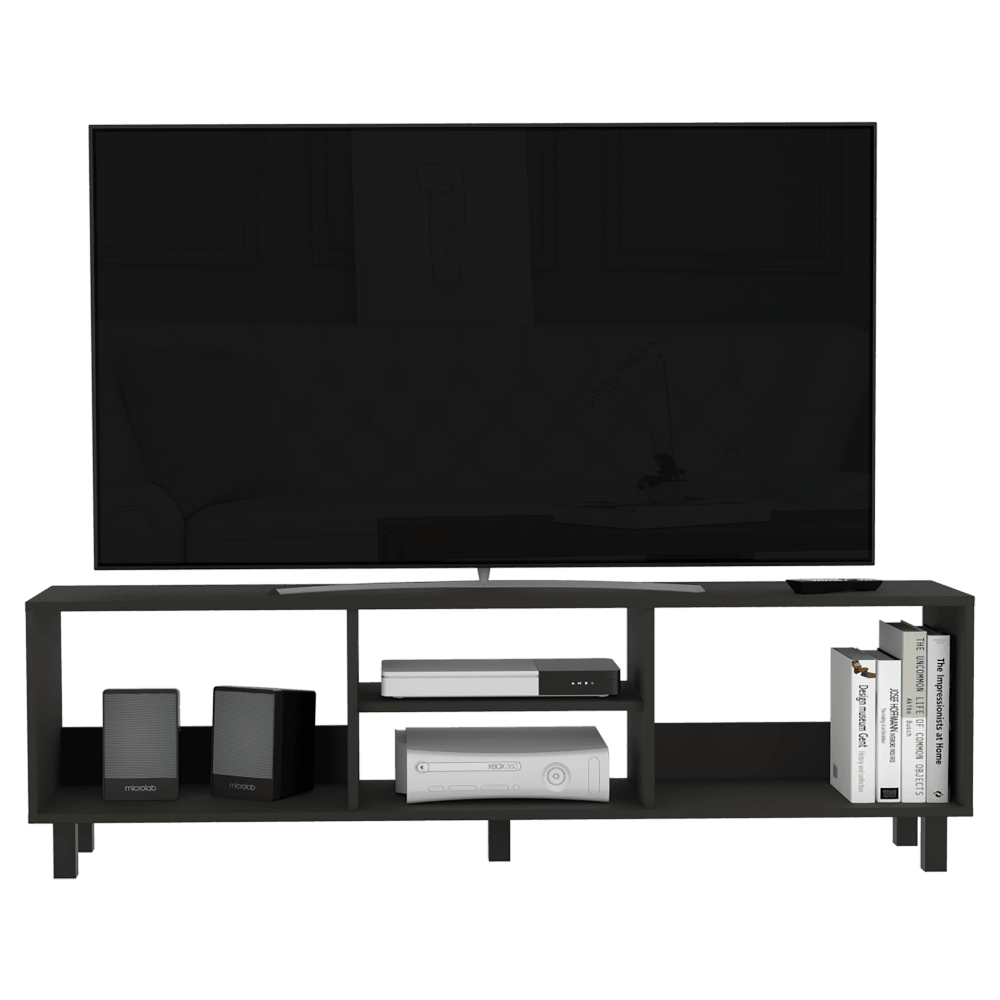 Rack Tv 70" Multiusos FM 042N, Negro