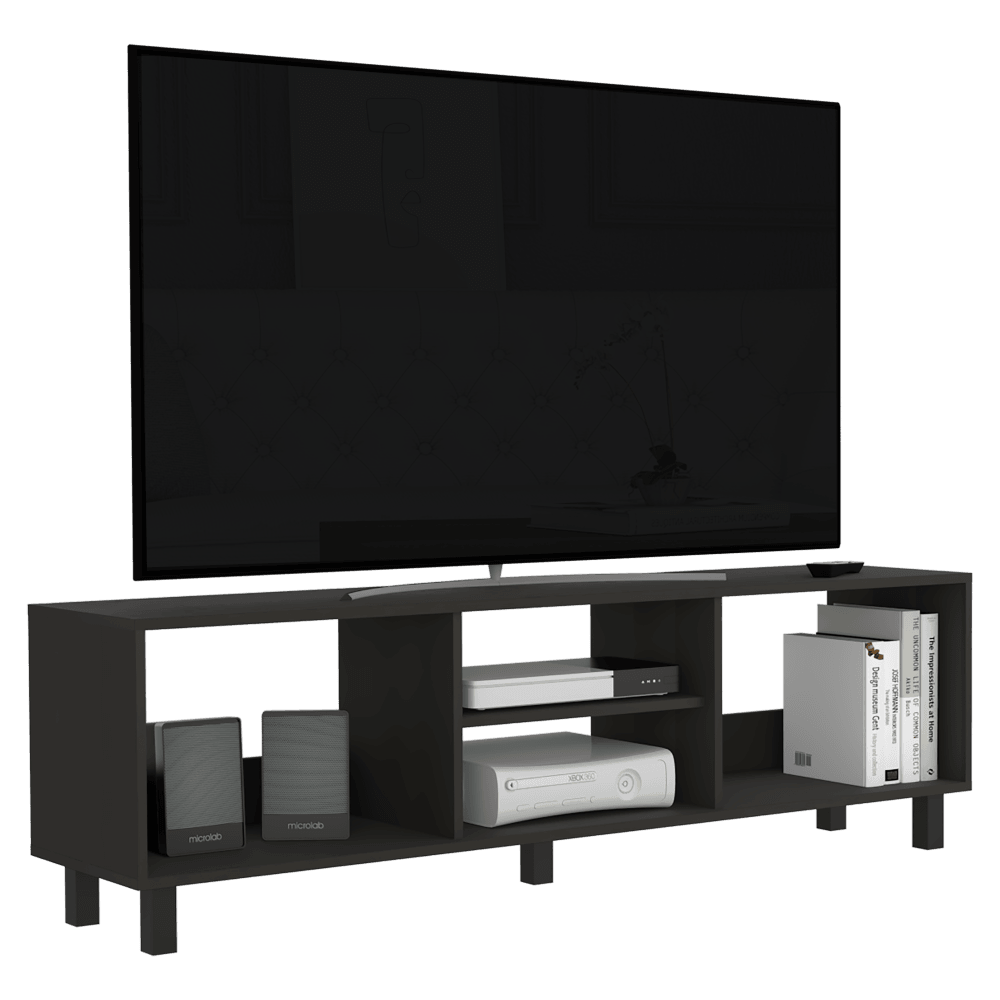 Rack Tv 70" Multiusos FM 042N, Negro