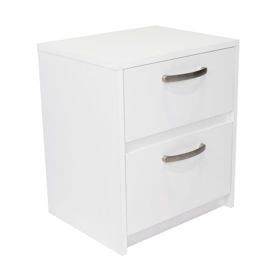 Velador Dos Cajones FM 022B, Blanco