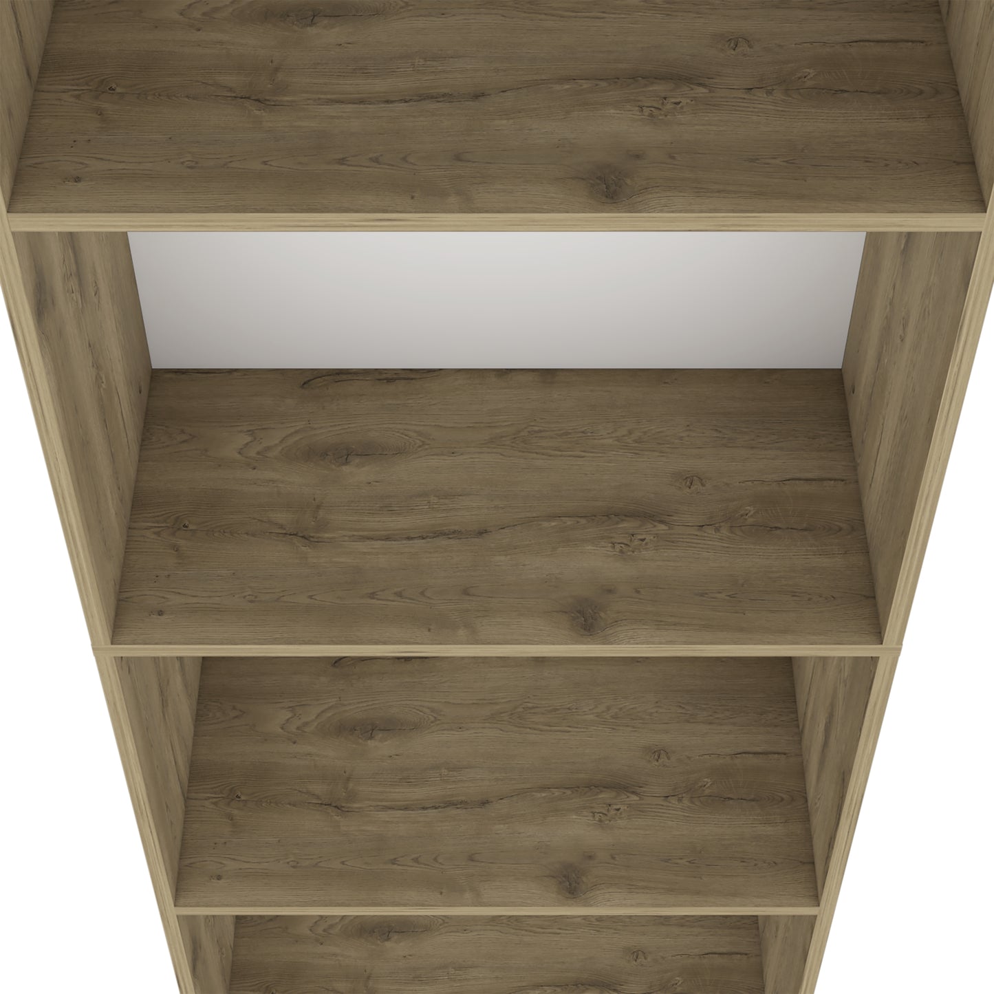 Biblioteca Estante Con Cuatro Repisas Melamina, FM Furniture Cafe Claro