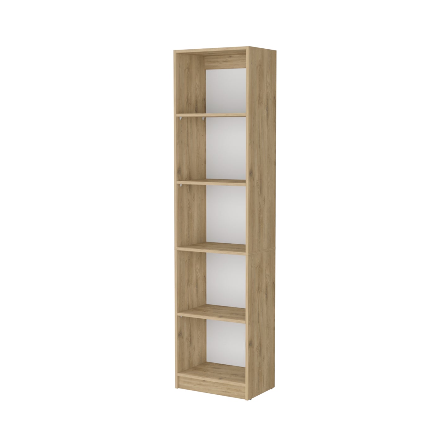Biblioteca Estante Con Cinco Repisas Melamina, FM Furniture Cafe Claro