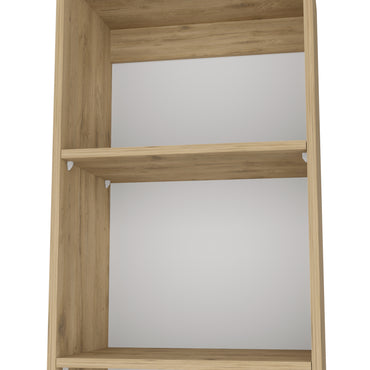 Biblioteca Estante Con Cinco Repisas Melamina, FM Furniture Cafe Claro