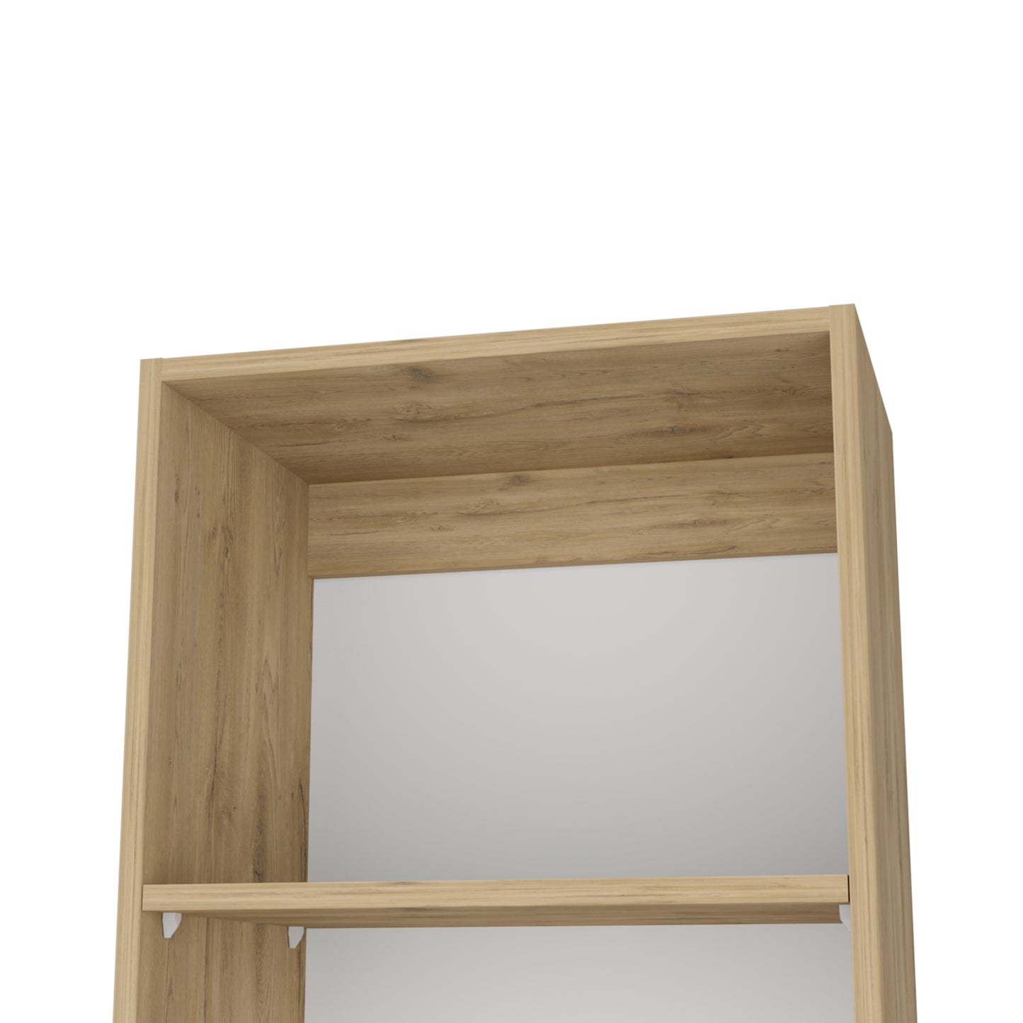 Biblioteca Estante Con Cinco Repisas Melamina, FM Furniture Cafe Claro