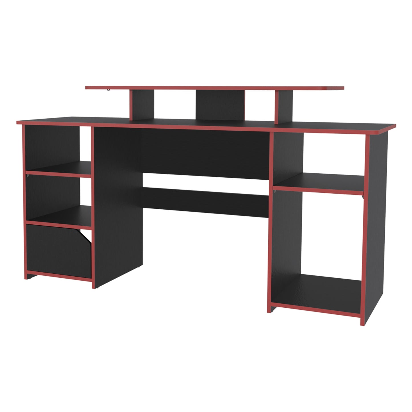 Escritorio Gamer, FM Furniture 045N Negro Y Rojo