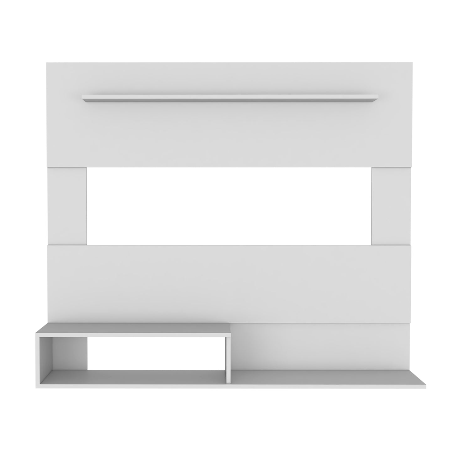 Panel de Tv Ascher, Blanco, con Espacio Para Televisor de Hasta 55 Pulgadas