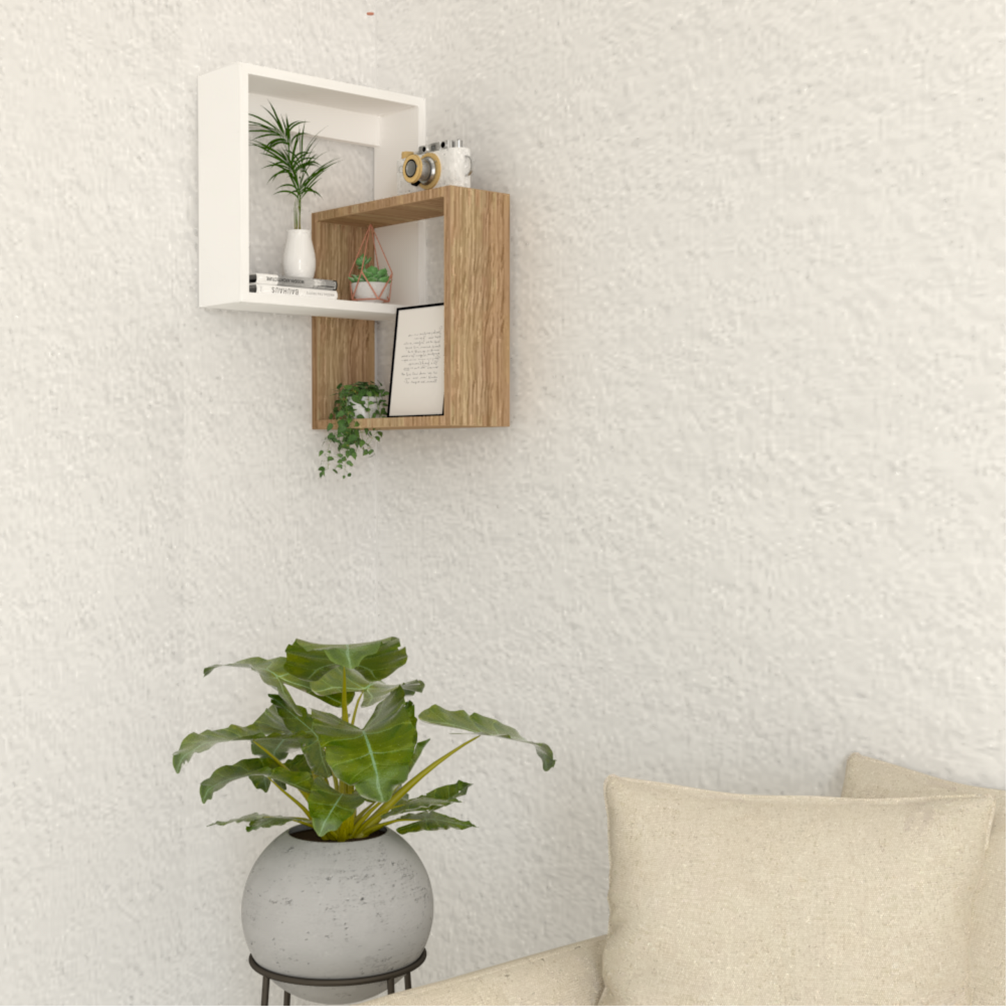 Repisa Deia Esquinera Bi-Color