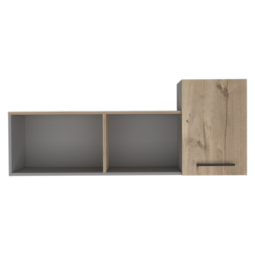 Repisa Flotante Esperanza, Café Claro y Gris Claro, Ideal Para Ubicar Objetos