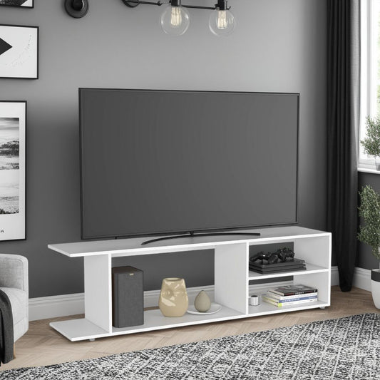 Mesa para TV Wood, Blanco Duqueza, Para Televisor Hasta 70 Pulgadas