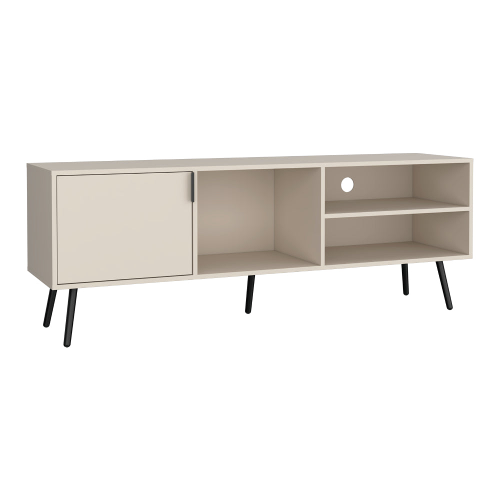 Rack Tv Vulanno 65" Beige, Con Una Puerta Abatible