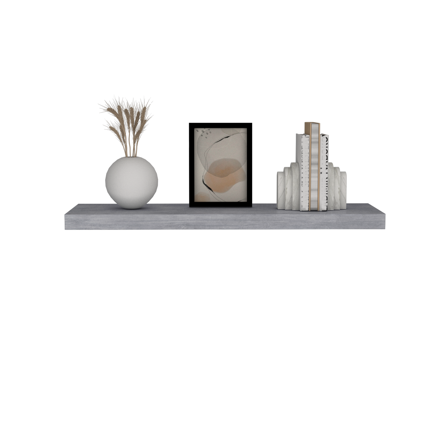 Repisa Flotante FM 041G, Gris Claro