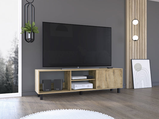 Rack Tv 65" Tunez Una Puerta, Color Macadamia