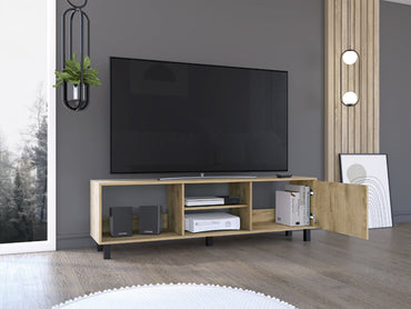 Rack Tv 65" Una Puerta, Café Claro