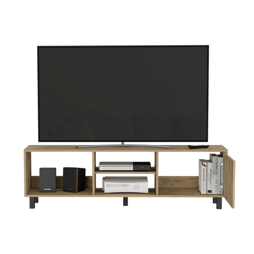 Rack Tv 65" Tunez Una Puerta, Color Macadamia