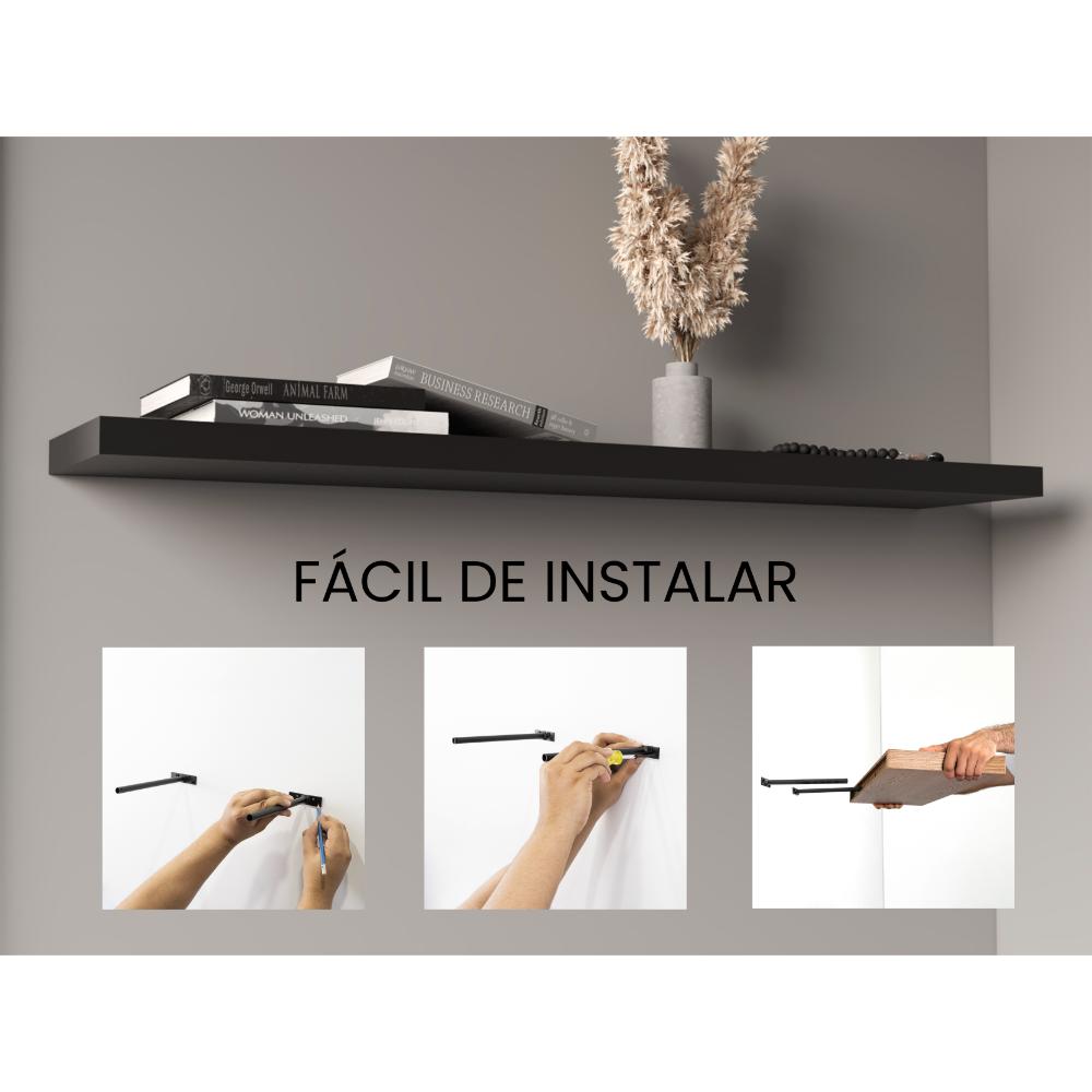 Repisa Flotante Wall, Wengue Por Una Unidad