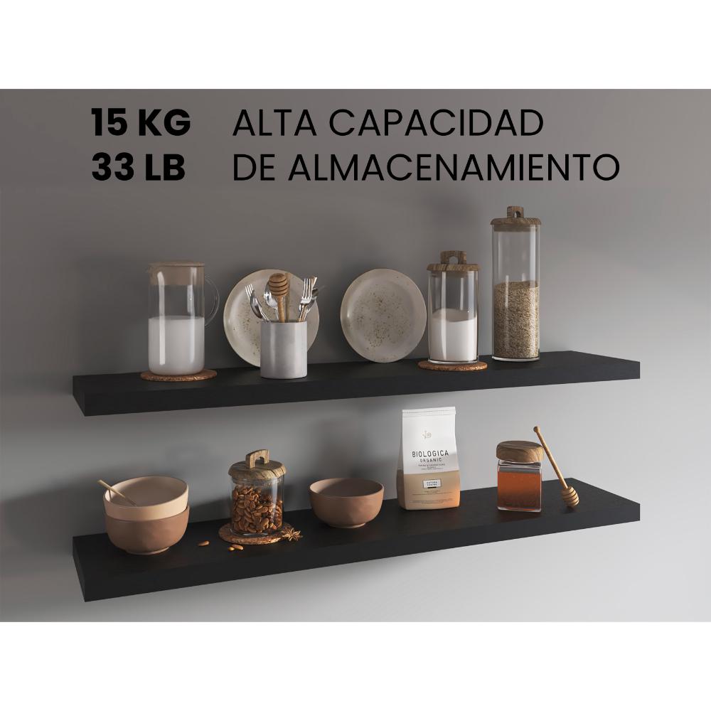 Repisa Flotante Wall, Wengue Por Una Unidad