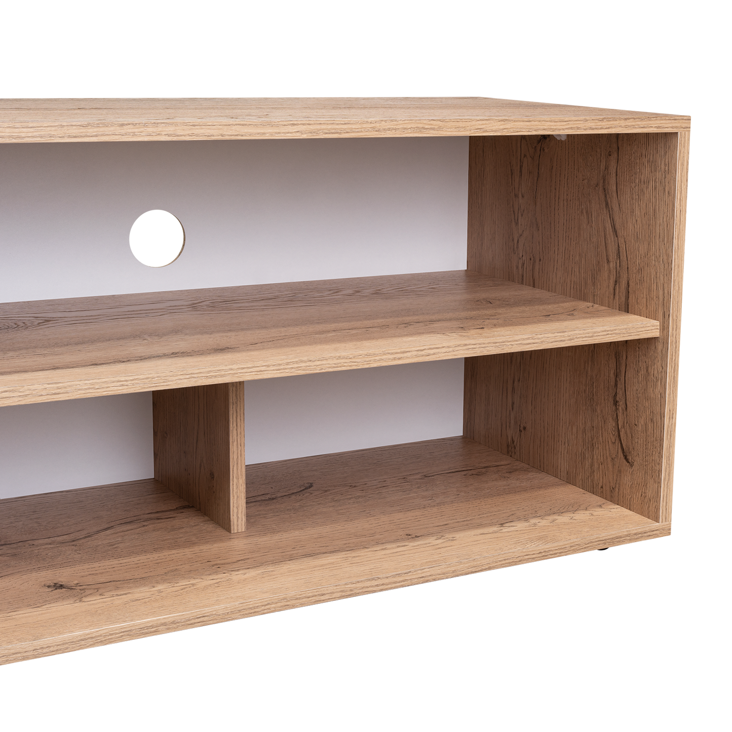 Mesa Para Tv Noah, Macadamia y Blanco Vainilla, para tv de hasta 55 pulgadas