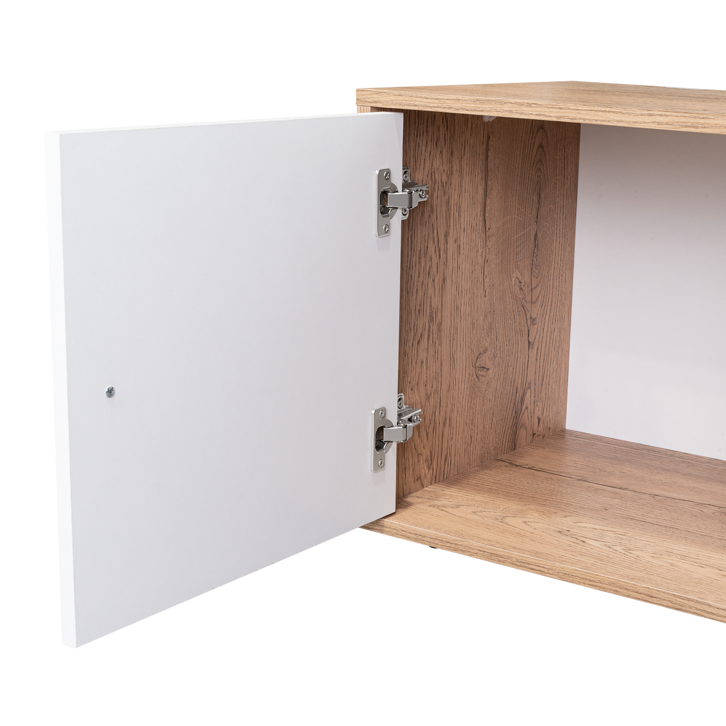 Mesa Para Tv Noah, Macadamia y Blanco Vainilla, para tv de hasta 55 pulgadas