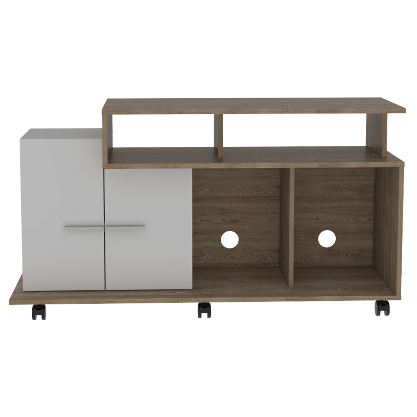 Rack Tv 40" Con Dos Puertas FM 037C, Café Claro