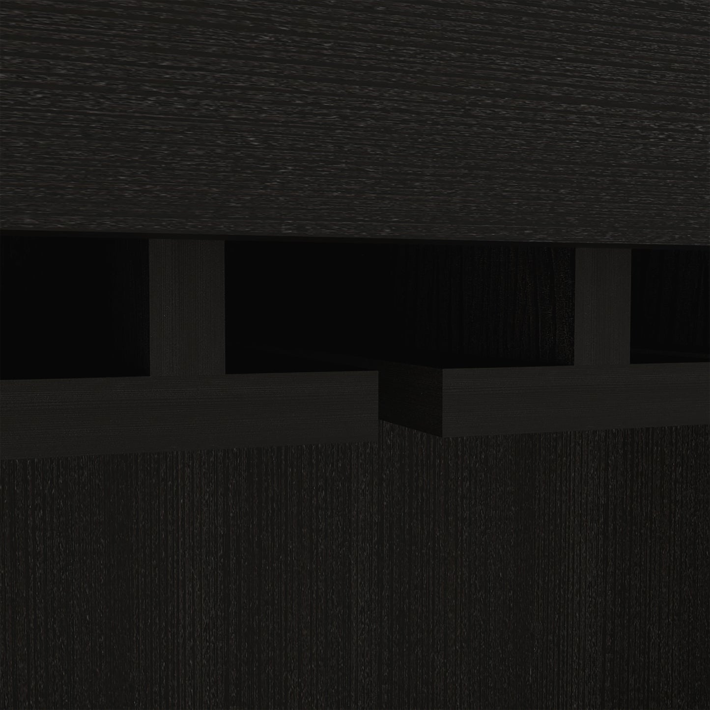 Bar Alto Cinco Botelleros Y Portacopas, FM Furniture 003C, Cafe Oscuro Y Negro