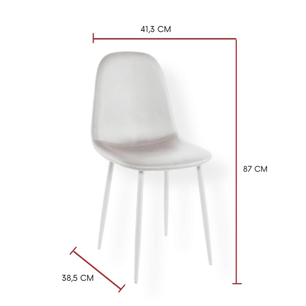 Silla Concept, Tapiz Café Claro y Pata Café Oscuro, con cuatro patas