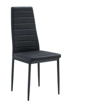 Sillas Comedor Maxi X2, Negro, con estructura en acero