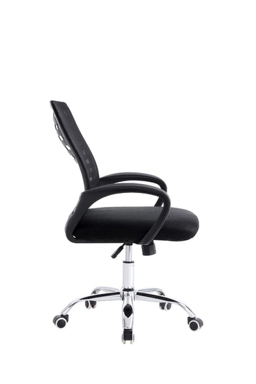 Silla de Escritorio Liz, Negro, cuenta con brazos y espaldar