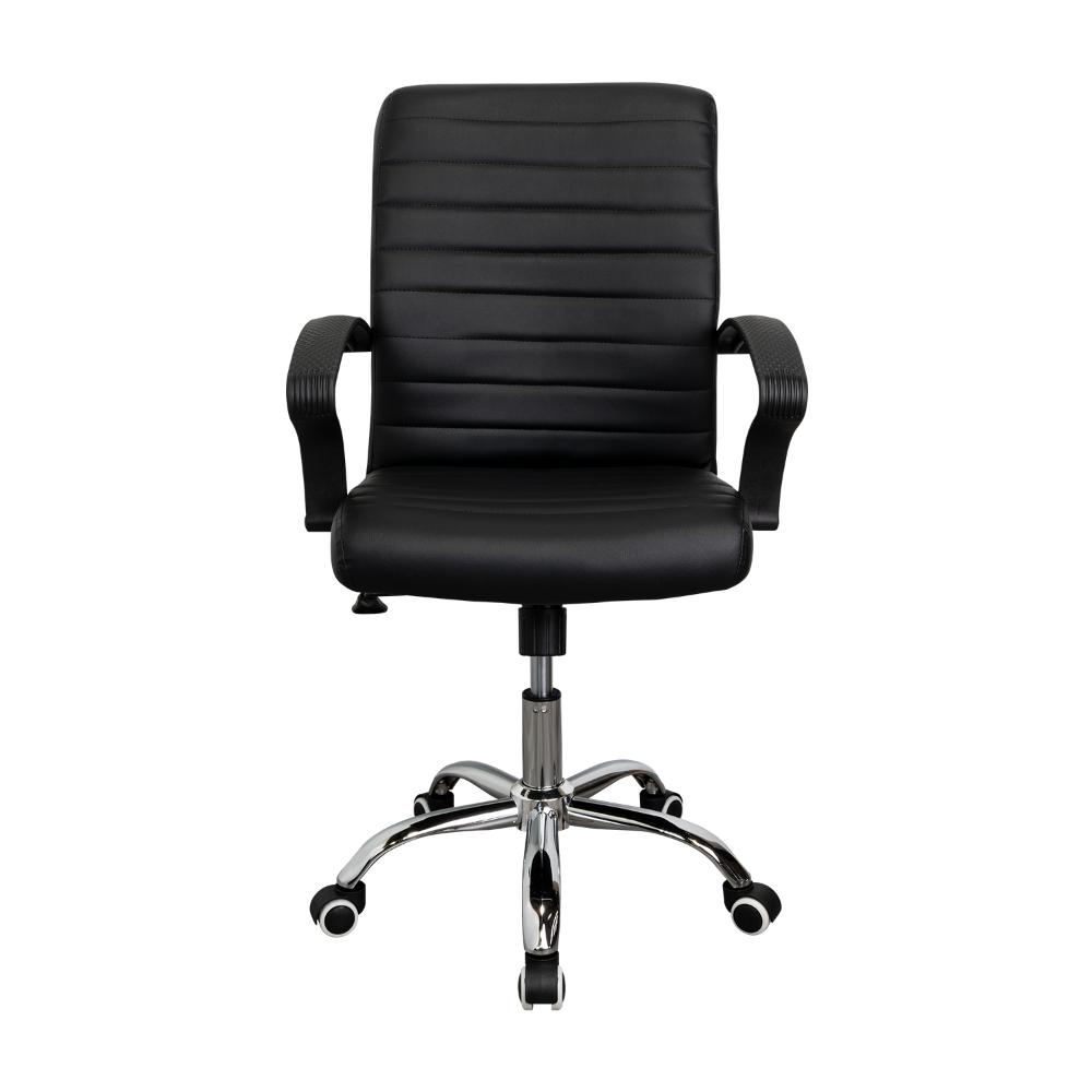 Silla Oficina X-59B, Wengue, con Cómodo Espaldar y Rodachines